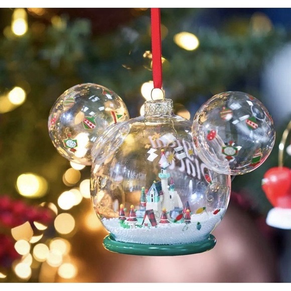 Disney Other - NIB Disney Parks 2025 The Most Magical Place On Earth Ornament Mickey Ears Glass